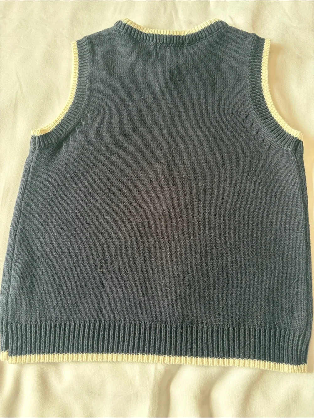 The Children's Place Navy and Gray Argyle V-Neck Sweater Vest
